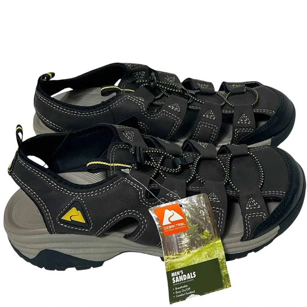 Ozark Trail Closed Toe Mens Sz 7 Brown Fisherman‎ Sandals Outdoor Hiking Walking